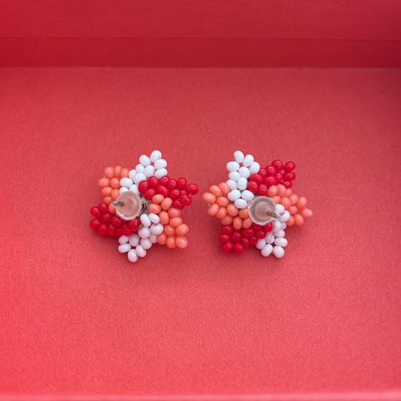 Hand Beaded Chaquira Earrings - Picture 2 of 2